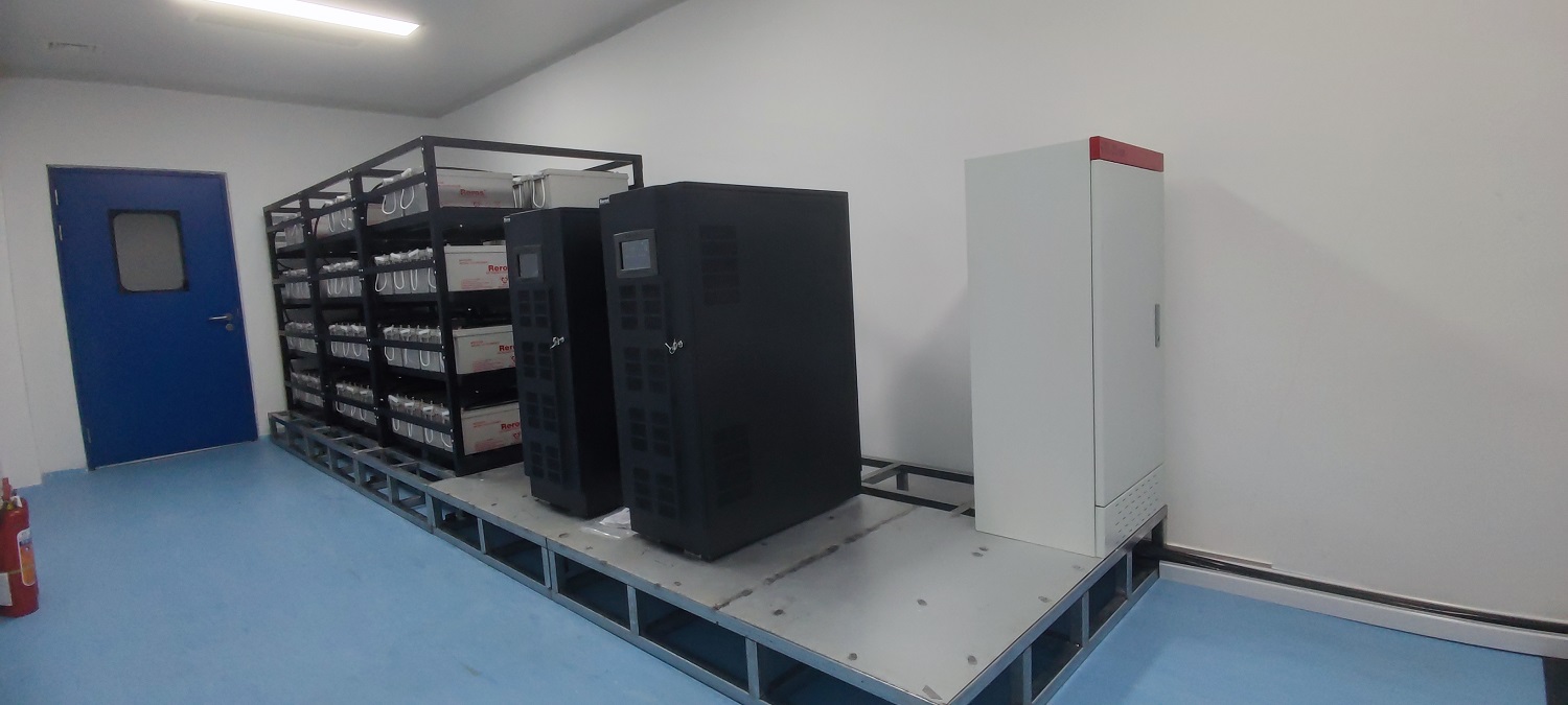 瑞辉生物80KVA（雷诺士）UPS2台安装调试完毕并投入运行